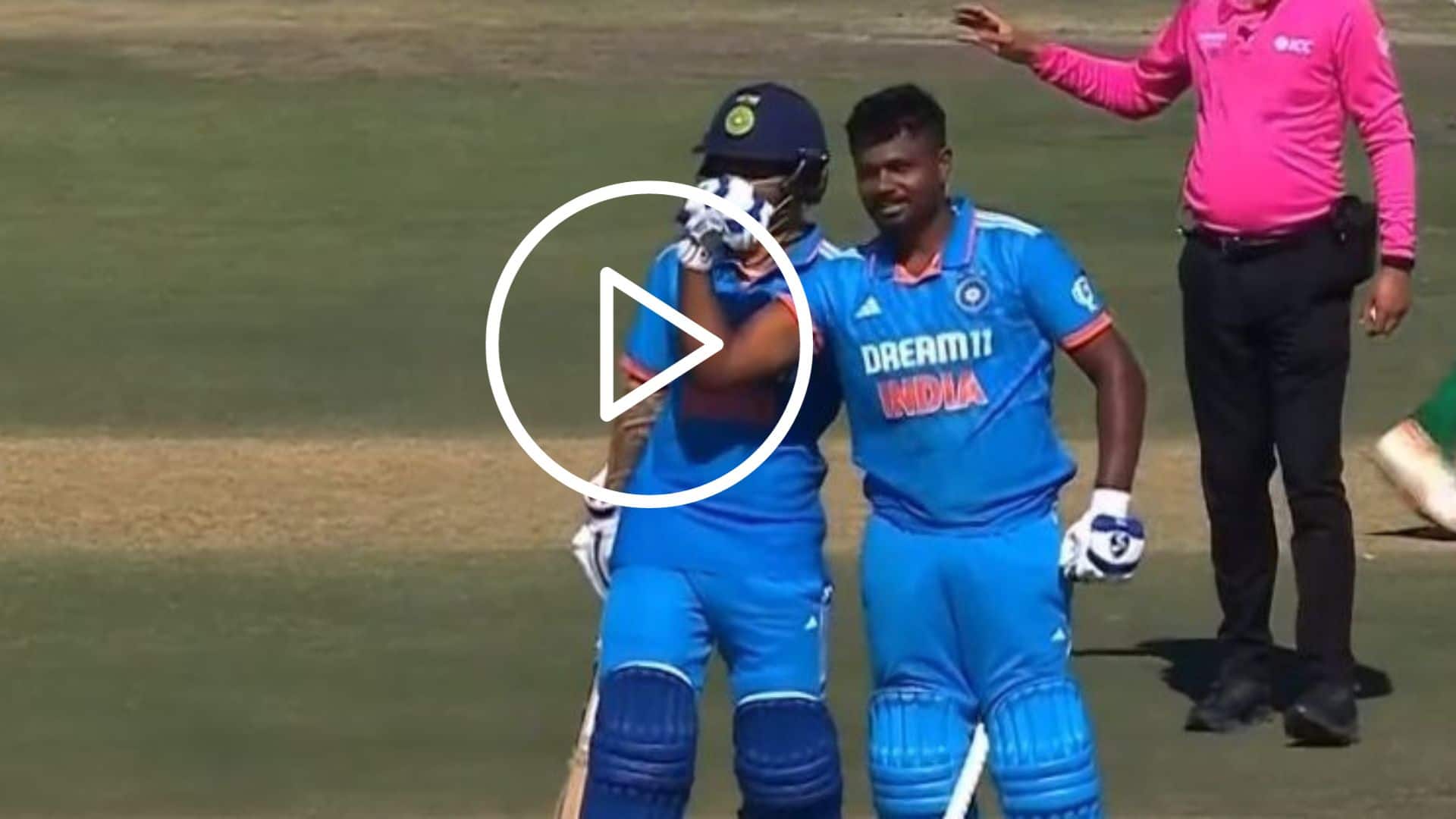 [Watch] Sanju Samson's 'Biceps Pumping' Celebration After Smashing His First ODI Century